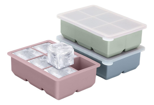 F 3pcs Cubiteras De Silicona Moldes Para Cubitos De Hielo