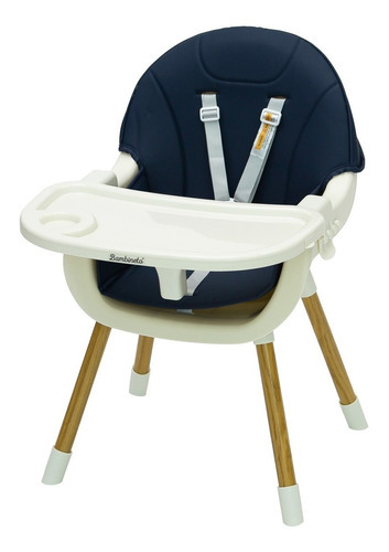 Silla Alta Bebé Periquera Convertible 2 En 1 Bambineto Marino