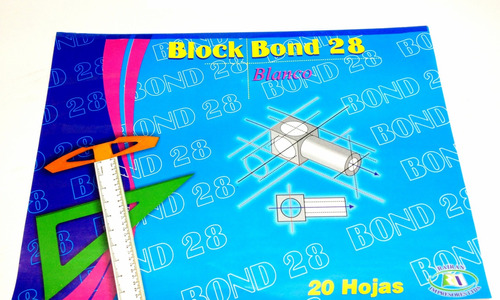 Block Bond 28 1/4 Blanco 20h  *8 Unidades Fino