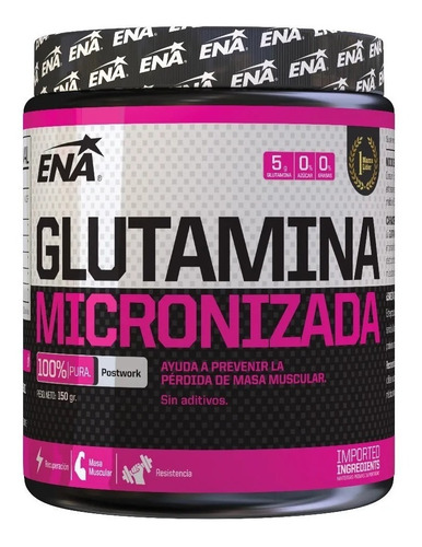 Imagen 2 de 6 de Glutamina Ena X 150 Gr Recuperador Muscular Aminoacidos