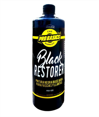 Restaurador Plasticos Black Restorer 500ml + Esponja Aplicad