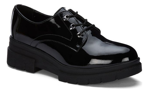 Zapatos Mocasin Secundaria R99643pr Negro Plataforma