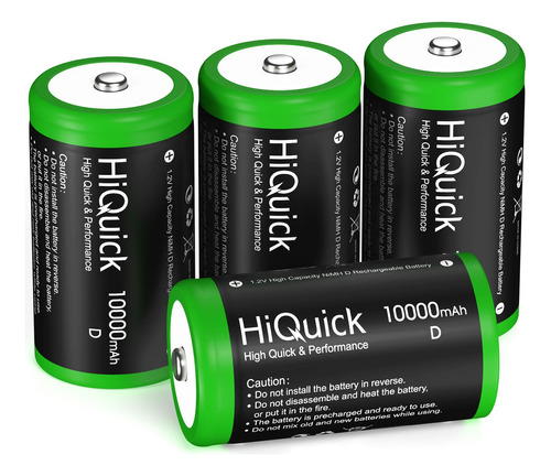 Hiquick D Bateras Recargables, 1.2v Nimh Por Cargado D Cell