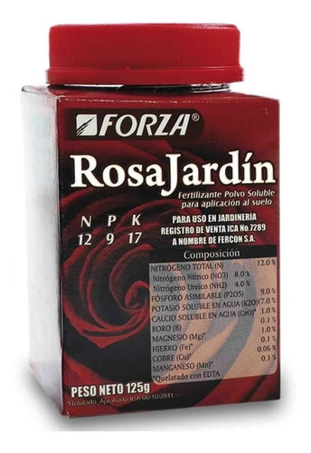 Fertilizante Soluble Rosa Jardín X 125 Grs Fercon