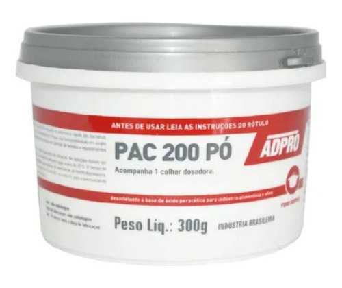 Sanitizante Pac 200 Pó 300g - Ácido Peracético