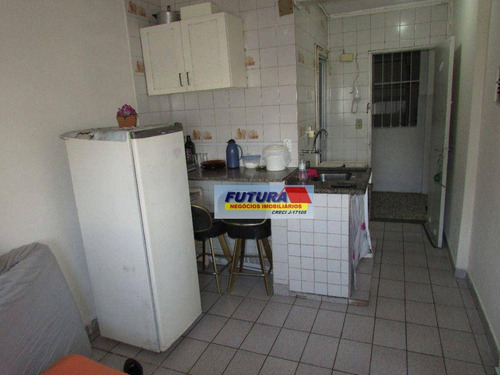 Imagem 1 de 12 de Kitnet Com 1 Dormitório À Venda, 14 M² Por R$ 90.000,00 - Itararé - São Vicente/sp - Kn0122