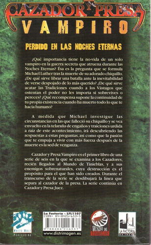 Cazador Y Presa Vampiro La Mascarada - Factoría De Ideas