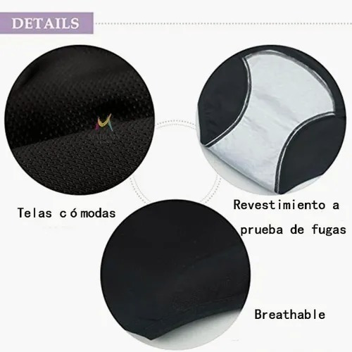 Imagen 7 de 10 de Calzones Menstruales Antiderrames Reutilizables De 3 Piezas