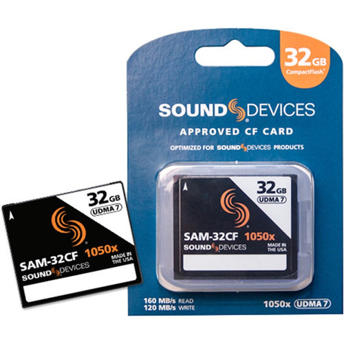 Imagen 1 de 4 de Sound Devices Sam 32cf Tarjeta De Memoria Compact Flash Pro