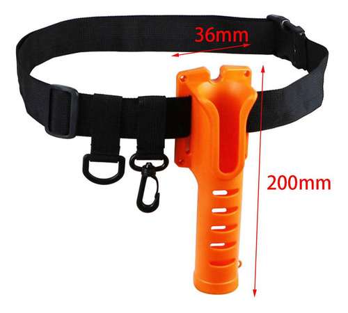 Soporte Para Caña De Pescar En La Cintura, Naranja