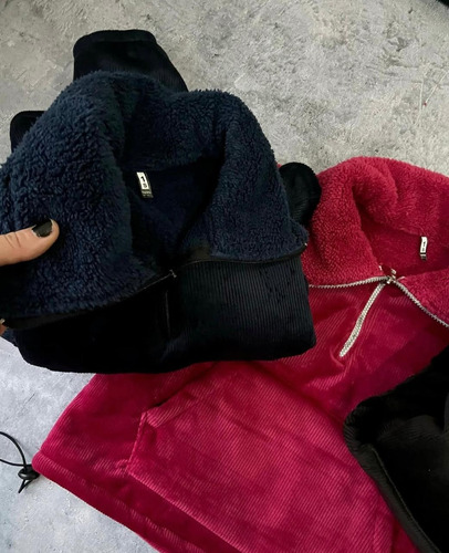 Campera De Peluche Mujer Invierno Abrigo Interior Calentito