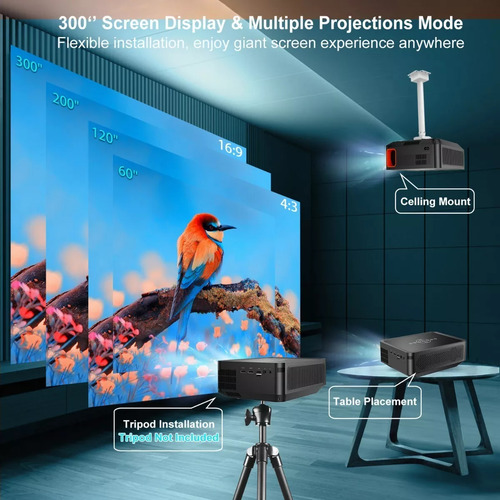 Proyector 8k 1080p 8000 Lm Android 5g Wifi Bluetooth Full Hd