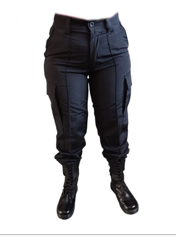 Pantalon Tactico Nacional Antidesgarro Negro - Talles Varios