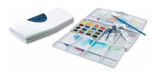 Imagen 3 de 3 de Est.cotman Con16 Medias Cuencas 3 Tubos 8ml Y 1 Pincel