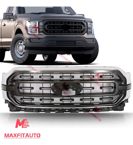 Fits 2021-2022 Ford F150 Xlt Sport Front Upper New Grill Vvb