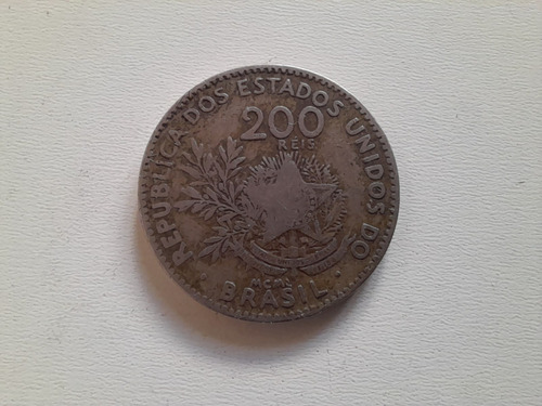 Moneda 200 Reis Brasil 1901 