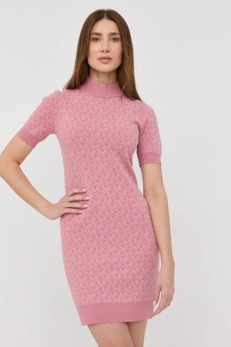 Vestido Michael Kors Logo Jacquard Mock