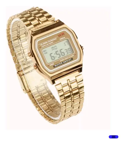 Correa para reloj Casio para A159WGEA metal dorado