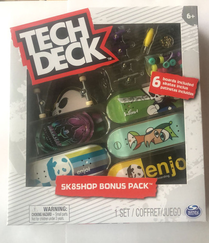 Skate P/ Dedos Tech Deck X6 Sk8shop Pack Bonus Fingerboard