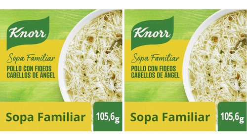 Pack X2u Sopa Knorr Sabor Pollo Cabellos De Ángel 105.6g 