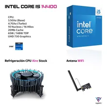 Imagen 2 del producto Pc Oficina Intel Core I5 14400 8gb Ddr5 500gb Uhd 730 Wifi 500 Gb 8 Gb Uhd Graphics 730