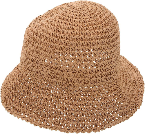 Sombrero De Paja Flexible De Verano Para Mujer Con Protecció