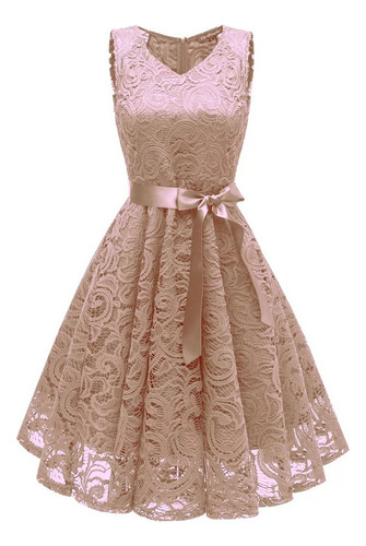 Nuevo Vestido De Fiesta Informal Sin Mangas Con Cuello En V