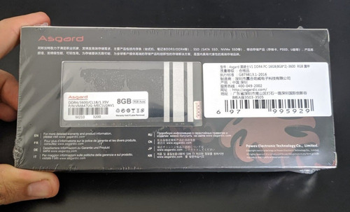 Imagem 4 de 4 de Memória Ram Asgard V1 Rgb 16gb (2x8gb) Ddr4 3600mhz Cl18