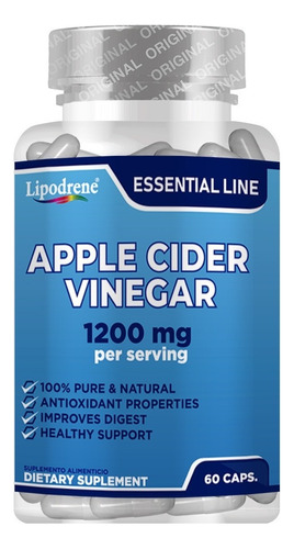 Vinagre De Sidra De Manzana 1200 Mg | Lipodrene | Essential Sabor Sin Sabor