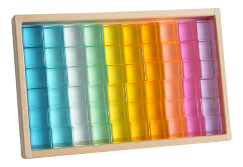 Juego De Bloques De Cubos, Juguete Apilable, Cubos 60 Piezas