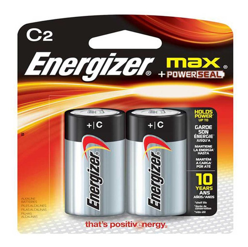 Pilhas Energizer Max C2 Alcalínas Cartela Com 2 Pilhas