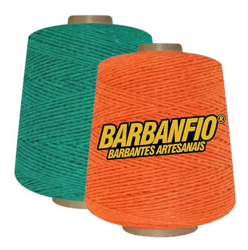 2 Cones Barbante 8 Fios Barbanfio - 1kg / 780m