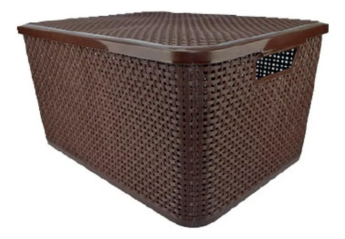 Canasta O Cesta Tipo Rattan Con Tapa Multiusos