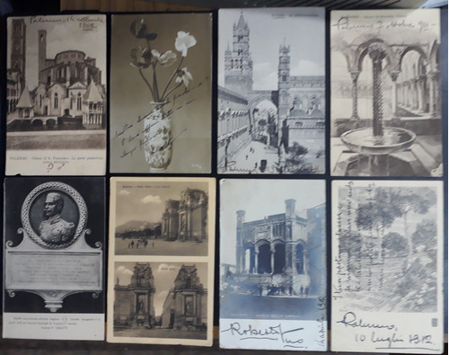 Lote 8 Antiguas Postales De Italia (1912) Circuladas