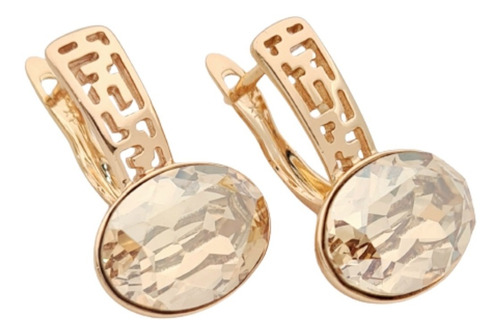 Aretes Grandes Mujer Swarovski Elements Autentico Fiesta 