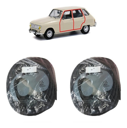 Kit Burlete De Puerta Renault 6 ( Precio X 4 Puertas )