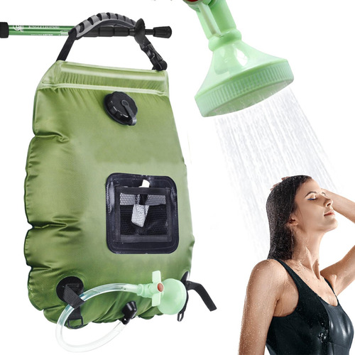 Hisffog - Bolsa De Ducha Solar Portátil De 5 Gal/20 L, Con C
