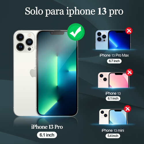3 Pz Mica Premium De Cristal Templado Para iPhone 13 Pro Max