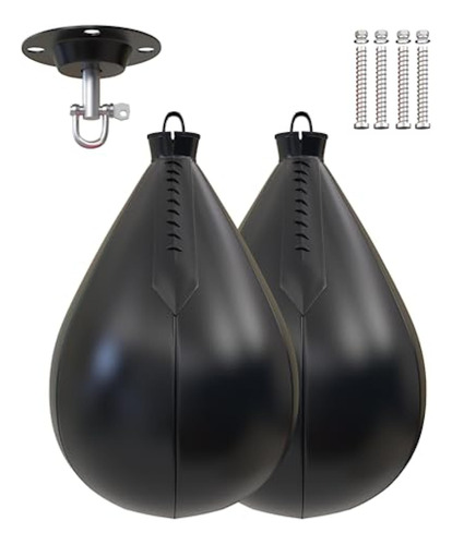 Boxing Speed Bags, Pu Leather 2 Pack Hanging Speed Punching