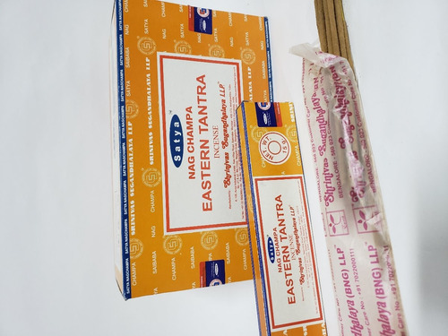Imagem 8 de 10 de Incenso Nag Champa Satya Aromas Mx 12cx D15gr+brinde-full