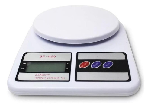 Báscula de cocina digital SQ Cozinha SF-400 pesa hasta 10kg blanca