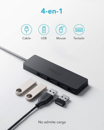 Imagen 2 de 8 de Hub Anker Usb Zapatilla 4 Puertos Usb 3.0 Sevengamer