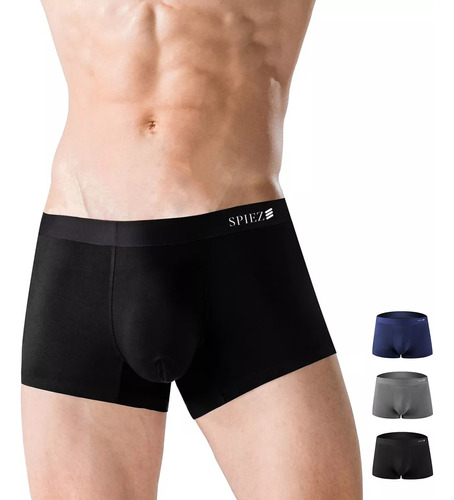 Bóxer Briefs Hombre Ropa Interior Suave Antibacteriana 3pcs