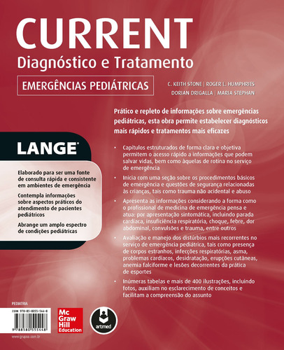 Emergências Pediátricas, de Stone, C. Keith. Current Editorial AMGH EDITORA LTDA.,McGraw-Hill Companies, Inc., capa mole em português, 2015
