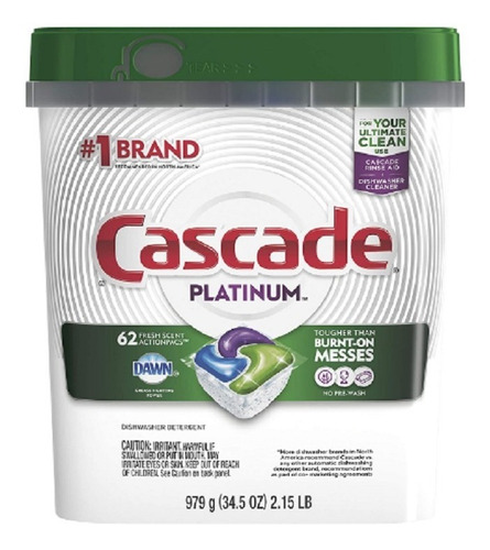 Detergente Lavavajillas Cascade Platin - kg a $1916