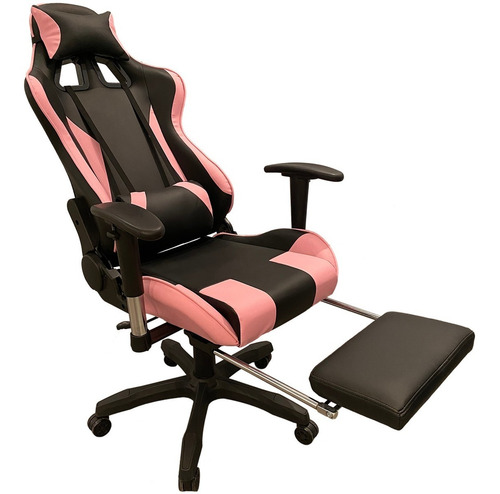 Imagen 1 de 8 de Silla Pc Gamer 06 Rosa 2 Almohadones/apoyapies Envio Gratis