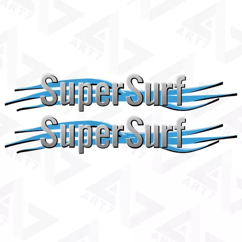 Emblemas Super Surf 2003/2008 Cinza/azul Saveiro Parati