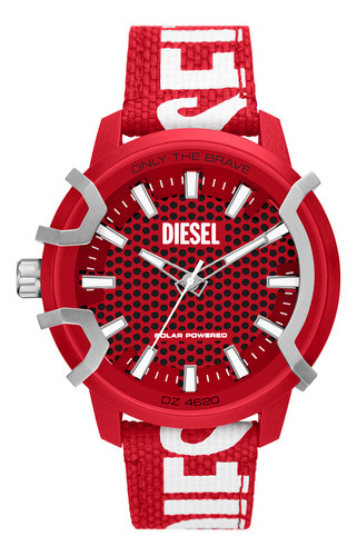 Reloj Hombre Diesel Griffed Tejido Sostenible Color de la correa Rojo