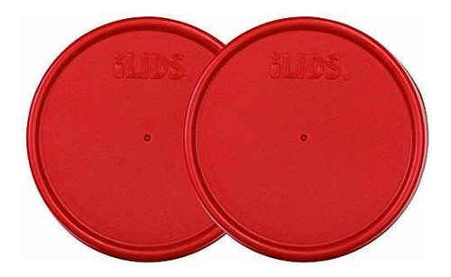 Tapa Ilids Para Bote Mason, Boca Ancha, Roja, Pack 2