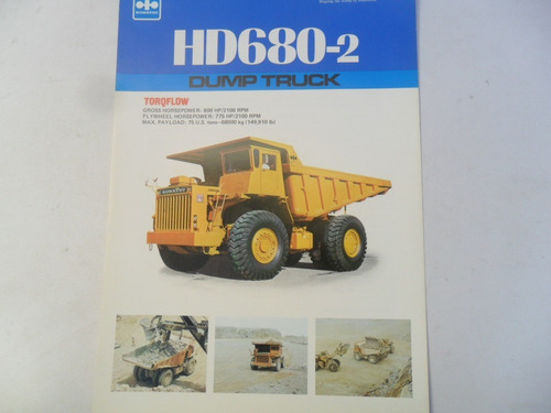 Folleto Komatsu Hd680 Camion Catalogo 1983 Antiguo No Manual